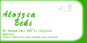 alojzia beki business card